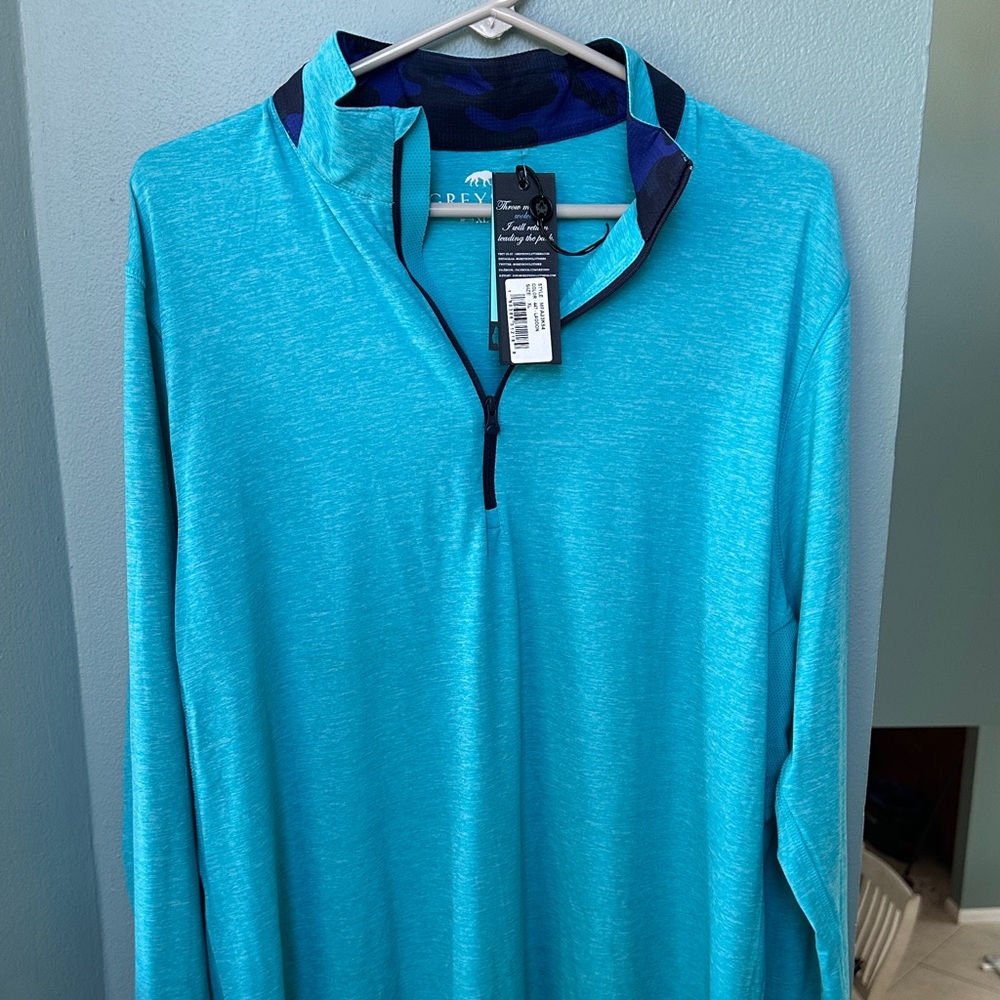 GREYSON quarters zip XL lagoon🐺